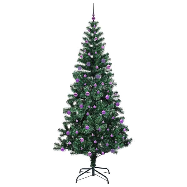vidaXL Künstlicher vorbeleuchteter Weihnachtsbaum Grün 240 cm