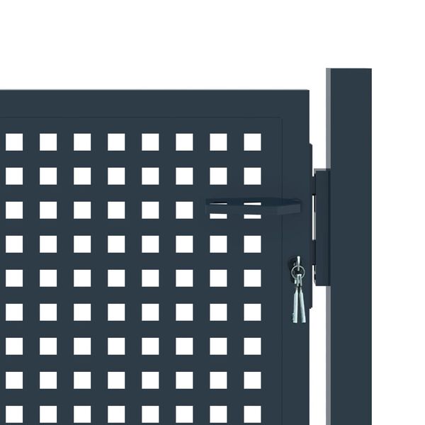 vidaXL Zauntor Anthrazit 102x75 cm Stahl