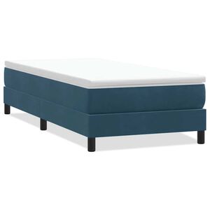 vidaXL Boxspringbett ohne Matratze Dunkelblau 90x220 cm Samt