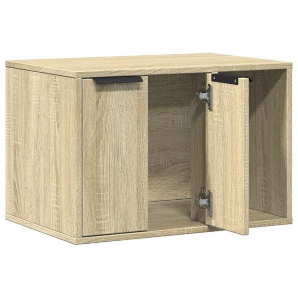 vidaXL Katzenklo Sonoma Eiche 60x40x40 cm Holzwerkstoff