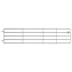 vidaXL 5-Rohre-Weidetor Stahl (150-400)&times;90 cm Silbern