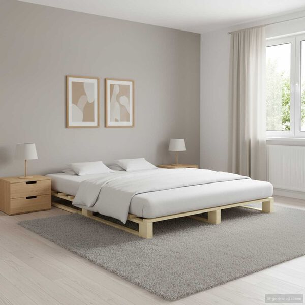 vidaXL Palettenbett Massivholz Kiefer 180&times;200 cm