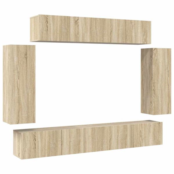 vidaXL 6-tlg. TV-Schrank-Set Sonoma-Eiche Holzwerkstoff