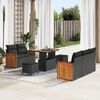 vidaXL Gartensofa-set mit Kissen 8 pcs Schwarz