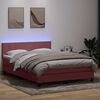 vidaXL Boxspringbett mit Matratze & LED Rosa 140x220 cm Samt