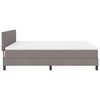 vidaXL Boxspringbett mit Matratze mit LED Taupe 180 x 200 cm Stoff