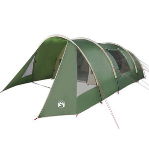 vidaXL Tunnelzelt f&uuml;r 5 Personen Gr&uuml;n und Wei&szlig; 805 x 405 x 211 cm
