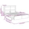 vidaXL Aufbewahrungsbett Graues Sonoma 150 x 200 cm Holzwerkstoff
