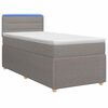 vidaXL Boxspringbett mit Matratze mit Kopfteil Taupe 80 x 200 cm Stoff