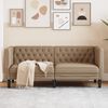 vidaXL Chesterfield-Sofa 2-Sitzer Cappuccino Kunstleder