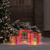 vidaXL Geschenkbox mit 60 LEDs 3 pcs Mehrfarbig 20 x 20 x 20 cm Acryl