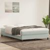 vidaXL Boxspringbett mit Matratze Hellgrau 140x220 cm Samt