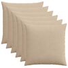 vidaXL Kissenbezug 6 pcs HEERLEN Taupe 80 x 80 cm Cord