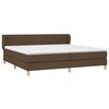 vidaXL Boxspringbett mit Matratze Dunkelbraun 200x200 cm Stoff