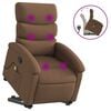 vidaXL Massagesessel mit Aufstehhilfe Braun Stoff