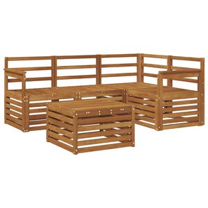 vidaXL Outdoor-Sofagarnitur 5 pcs Natur