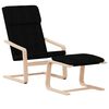 vidaXL Relaxsessel mit Hocker Schwarz Stoff