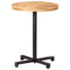 vidaXL Bistrotisch Rund &Oslash;60x75 cm Raues Mangoholz