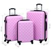 vidaXL Hartschalen-Trolley-Set 3 Stk. Rosa ABS