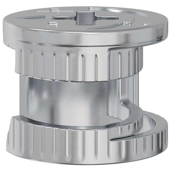 vidaXL Zapfenschloss-Muttern 12 pcs Silber 15 x 11,5 mm Metall