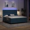 vidaXL LED Boxspringbett mit Matratze Argyle Blau 180 x 200 cm Samt