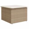 vidaXL 6-tlg. Garten-Sofagarnitur mit Kissen Beige Poly Rattan