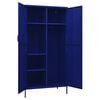 vidaXL Kleiderschrank Marineblau 90x50x180 cm Stahl