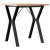 vidaXL Esstisch Y-Gestell 70x70x75,5 cm Massivholz Kiefer & Stahl