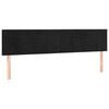 vidaXL Kopfteile Schwarz 180x5x78/88 cm Samt