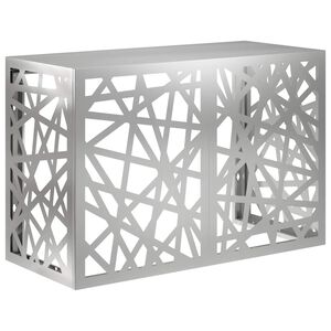 vidaXL Klimaanlagenabdeckung Silber 90 x 40 x 60 cm Verzinkter Stahl