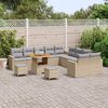 vidaXL Garten-Sofa-Set 13 pcs Beige Poly-Rattan