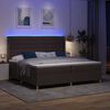vidaXL Boxspringbett mit Matratze mit LED Braun 140 x 200 cm Stoff