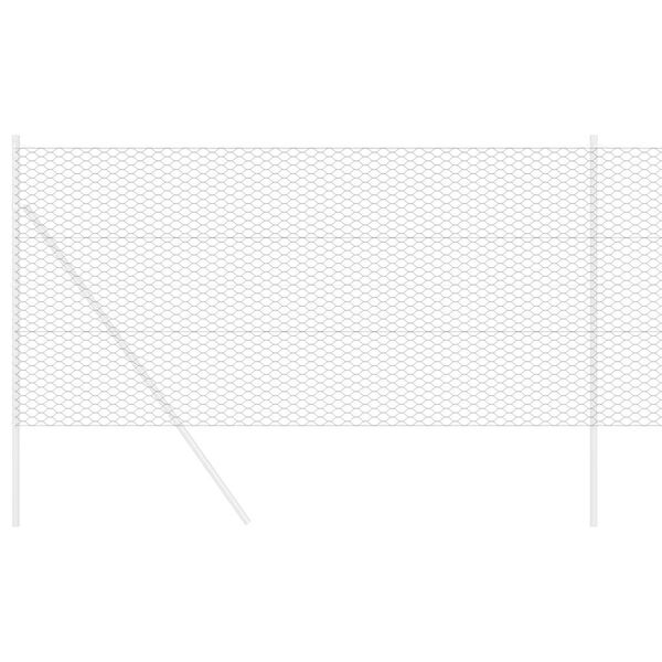 vidaXL Hexagonzaun Grau 0,5 x 10 m PVC