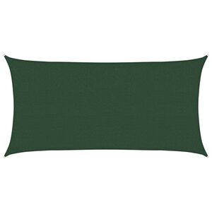 vidaXL Sonnensegel 160 g/m&sup2; Dunkelgr&uuml;n 2x4 m HDPE