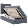 vidaXL LED-Speicherbett mit Matratze Dunkelgrau 90 x 200 cm Samt