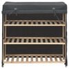 vidaXL Schuhschrank mit Abdeckung Grau 79 x 40 x 80 cm Stoff