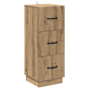 vidaXL Schubladenschrank Artisan-Eiche 33 x 34,5 x 87 cm Holzwerkstoff