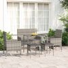 vidaXL 6-tlg. Garten-Lounge-Set mit Kissen Grau Poly Rattan