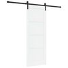 vidaXL Schiebet&uuml;r 78 x 202 cm Holzwerkstoff Wei&szlig; und Schwarz
