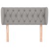 vidaXL Kopfteil mit Ohren Hellgrau 103x23x78/88 cm Stoff