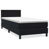 vidaXL Boxspringbett mit Matratze & LED Schwarz 90x220 cm Samt
