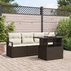 vidaXL Gartensofa-set mit Speicher mit Kissen 5 pcs Braun Poly-Rattan
