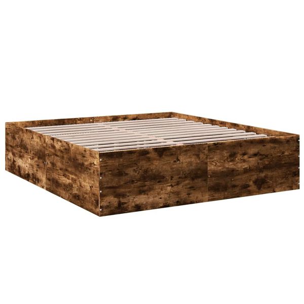 vidaXL Bettgestell R&auml;uchereiche 200x200 cm Holzwerkstoff