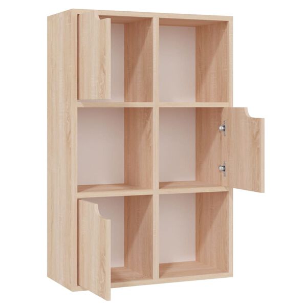 vidaXL B&uuml;cherregal Sonoma-Eiche 60x27,5x88 cm Holzwerkstoff
