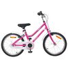vidaXL Kinderfahrrad 18 Zoll f&uuml;r 5-7 Jahre alt Pink Wei&szlig;