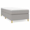 vidaXL Boxspringbettgestell Hellgrau 90x200 cm Stoff
