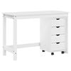vidaXL Schreibtischschrank-Set 2 stk. Wei&szlig; Massives Kiefernholz