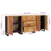 vidaXL Sideboards 3 Stk. Massivholz Akazie