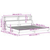 vidaXL Massivholzbett ohne Matratze Wachsbraun 200x200 Kiefernholz