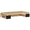 vidaXL Sofagarnituren 10 stk. Natur und Beige Massivholz Akazie